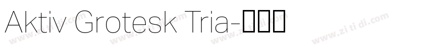 Aktiv Grotesk Tria字体转换